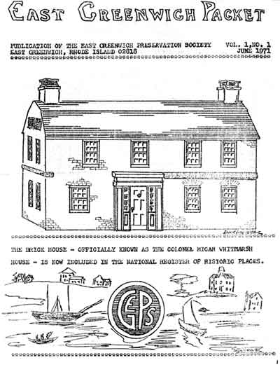 Cover image of the East Greenwich Packet Vol. 1 No. 1, June 1971