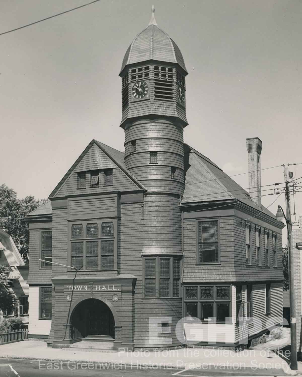 The Old East Greenwich Town Hall on Main Street.